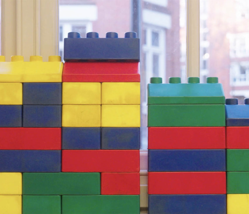 multi-coloured building blocks